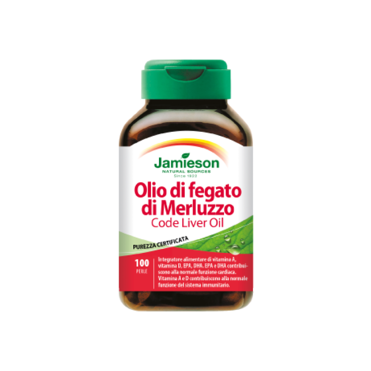 Jamieson Olio Di Fegato Di Merluzzo Integratore Alimentare 100 Perle