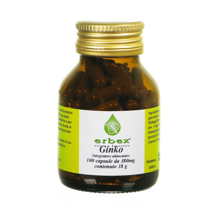 Erbex Ginkgo Biloba Integratore Alimentare 100 Capsule