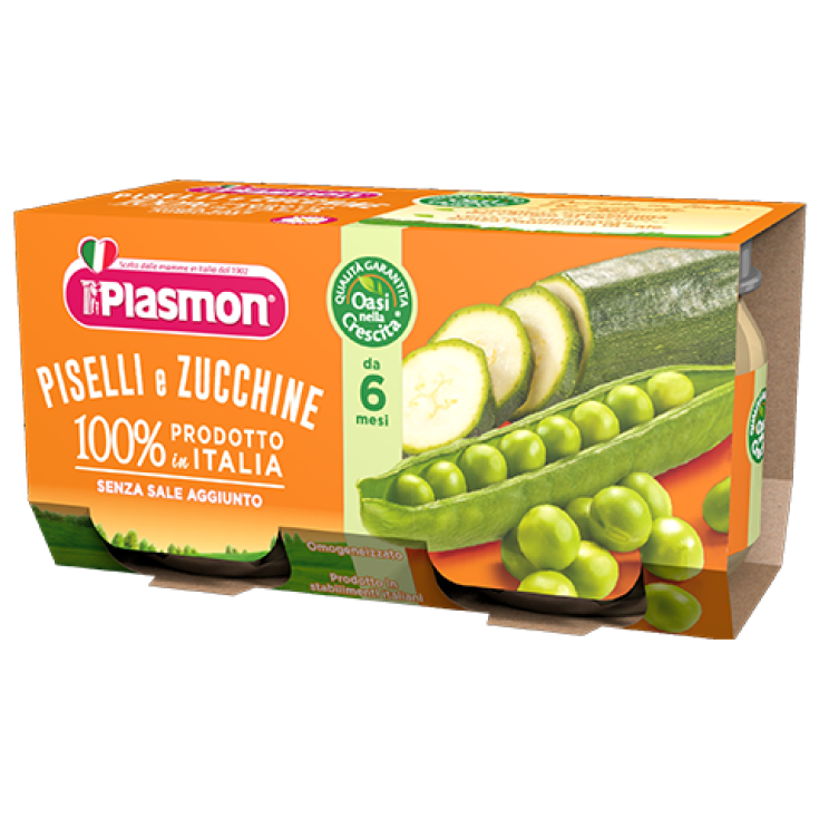 Plasmon Omogeneizzato Di Verdure Piselli E Zucchine 2x80g