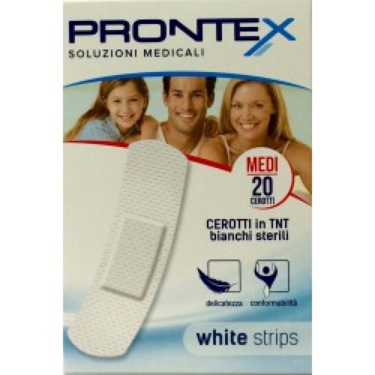 Safety Prontex White Strips Cerotti BIanchi 20 Cerotti  Medi