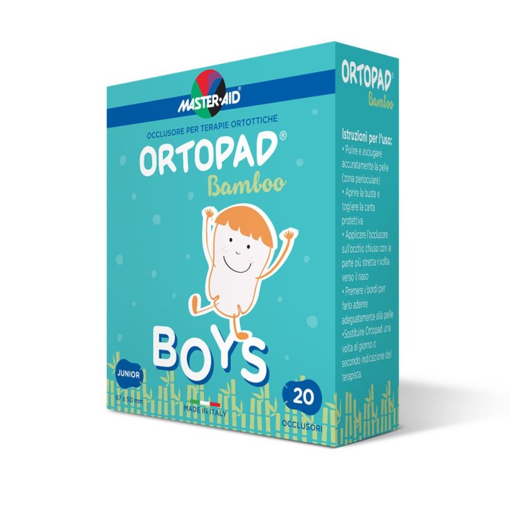 Master-Aid&reg; Ortopad&reg; Cotton Boys Occlusore Per Terapie Ortottiche Junior 20 Pezzi