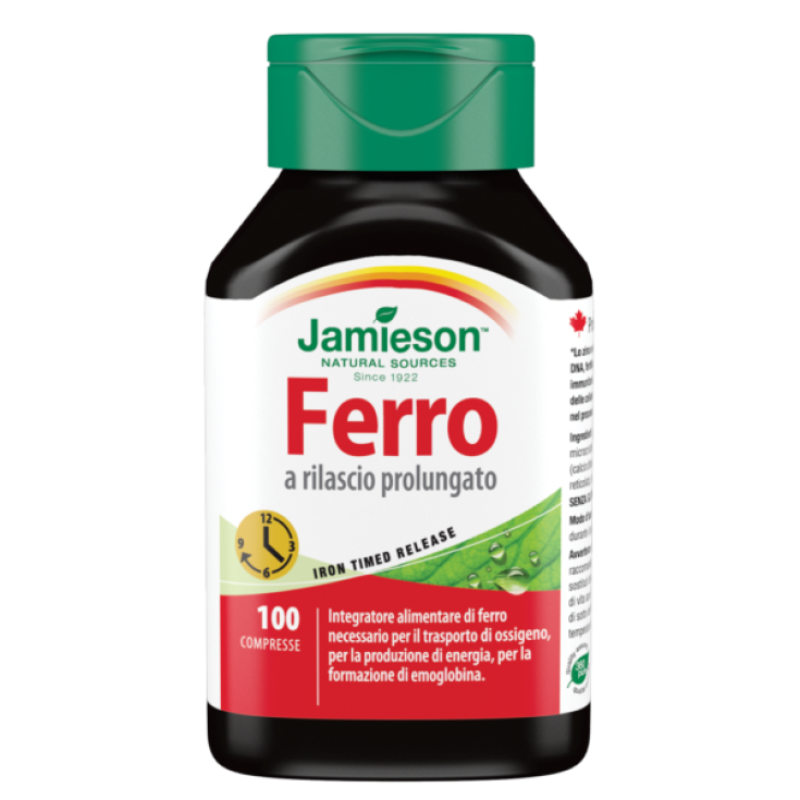 Jamieson Ferro a Rilascio Prolungato Integratore Alimentare 100 Compresse Jamieson Ferro a Rilascio Prolungato Integratore Alimentare 100 Compresse