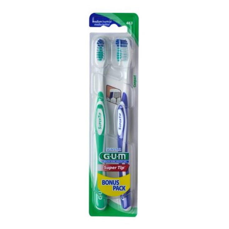Gum Super Tip Bonus Pack Spazzolini 2 Pezzi