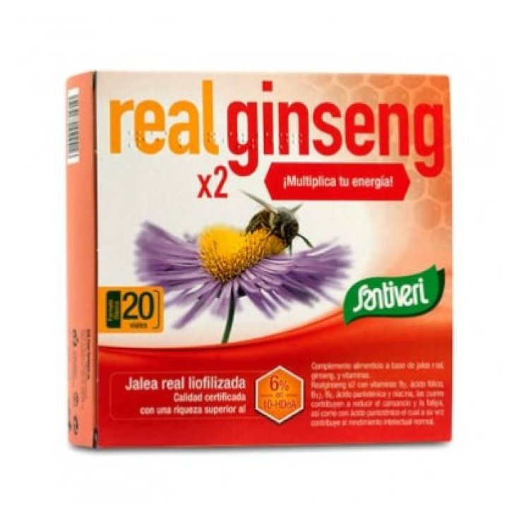 Santiveri Real Ginseng X2 Integratore Alimentare 20 Flaconcini x10ml