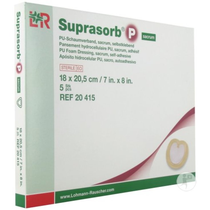 Lohmann & Rauscher Suprasorb P Sacrum Medicazione in schiuma Autoadesiva 18x20,5cm
