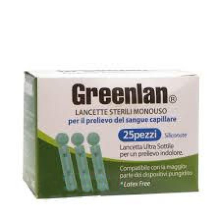 Greenlan Lancette Sterili Monouso 25 Pezzi