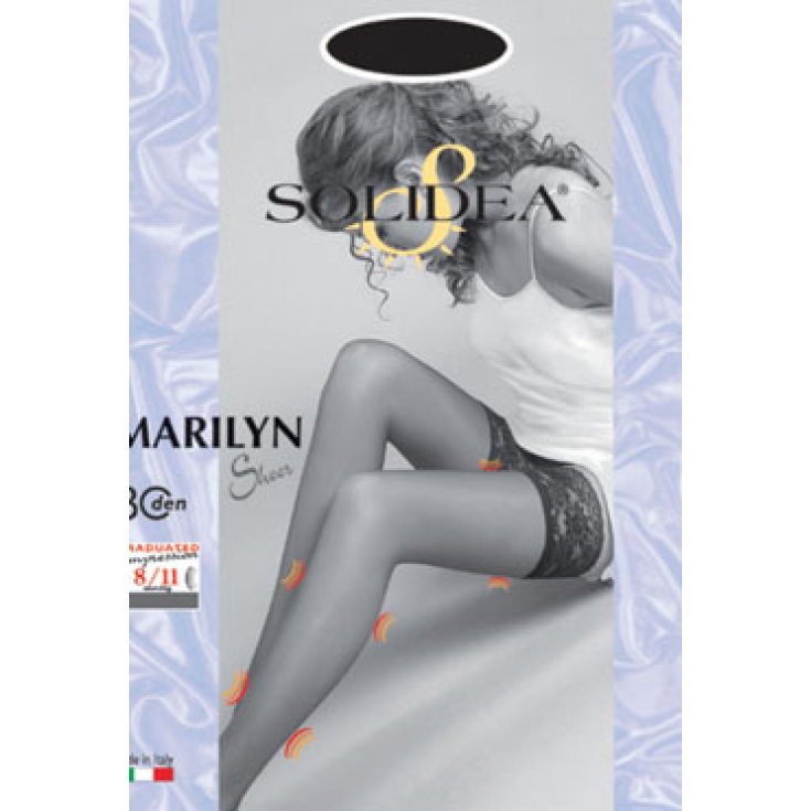 Solidea Marilyn 30 Sheer Autoreggenti Camel Taglia 1