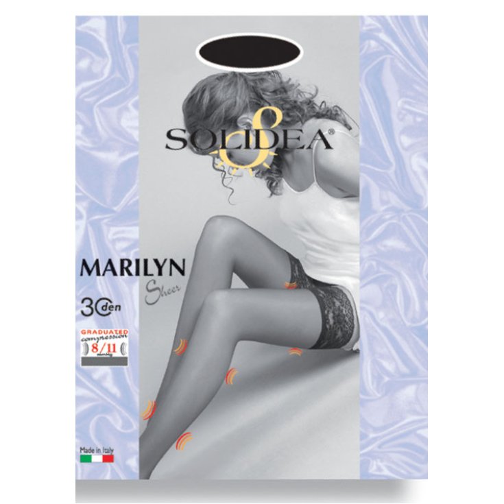 Solidea Marilyn 30 Sheer Calze Autoreggenti Colore Camel Taglia 4-L