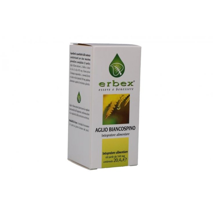 Erbex Aglio Biancospino Integratore Alimentare 60 Perle 345mg