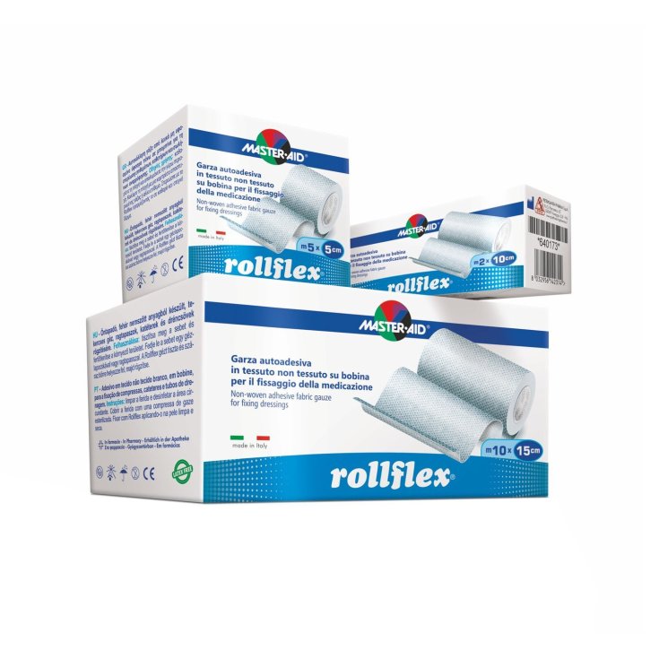 Master-Aid&reg; Rollflex&reg; Garza Autoadesiva In Tessuto Non Tessuto m 5 x 5 cm
