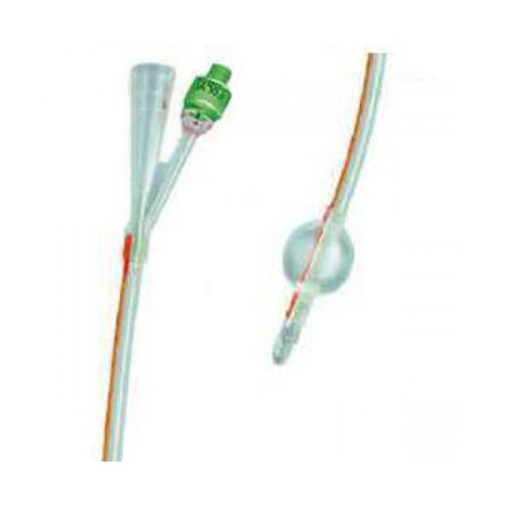 Safety Foley Catetere In Lattice Siliconato Punta Nelaton A 2 Vie Con Palloncino 5-10ml CH18