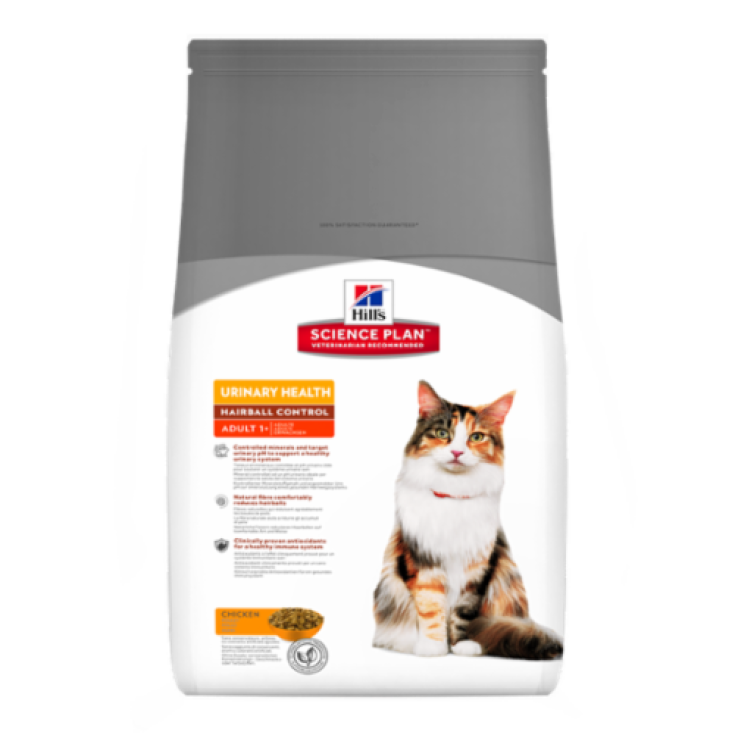 Hill's Science Plan Feline Adult Urinary Health Hairball Control con Pollo 300g