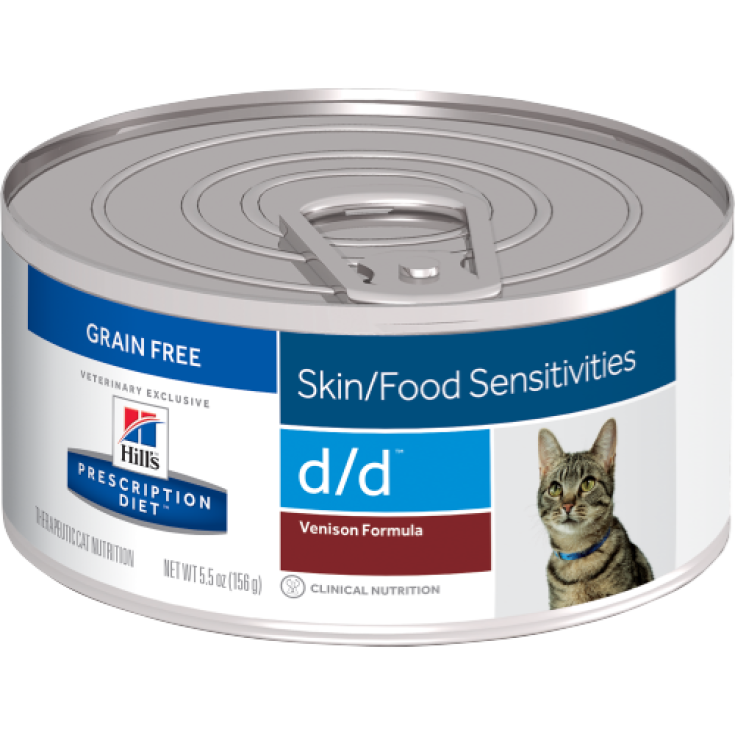 Hill's Prescription Diet Feline d/d Food Sensitivities Gusto Cervo e Piselli 156g