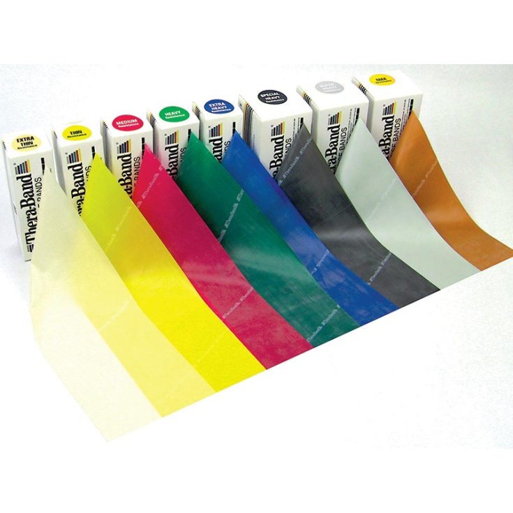 Mediland THERA-BAND&reg; Fasce Elastiche In Lattice Colore Giallo 15cmx1,5m