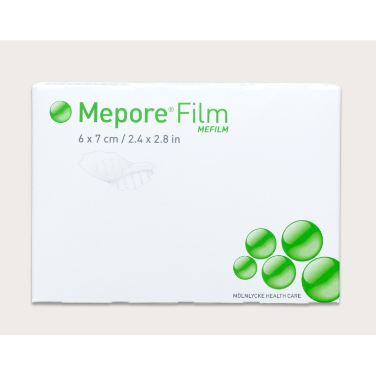 M&ouml;lnlycke&reg; Mepore&reg; Film Medicazione Trasparente Adesiva Misura 6x7cm 10 Pezzi