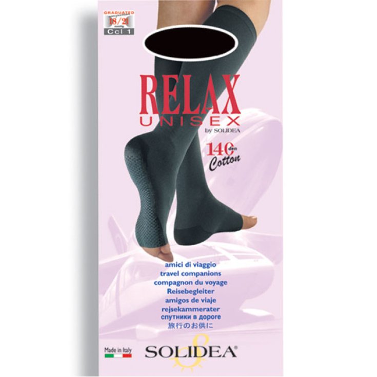 Solidea Relax Unisex Gambaletto Ccl1 Punta Aperta Smc9 Nero Taglia XL