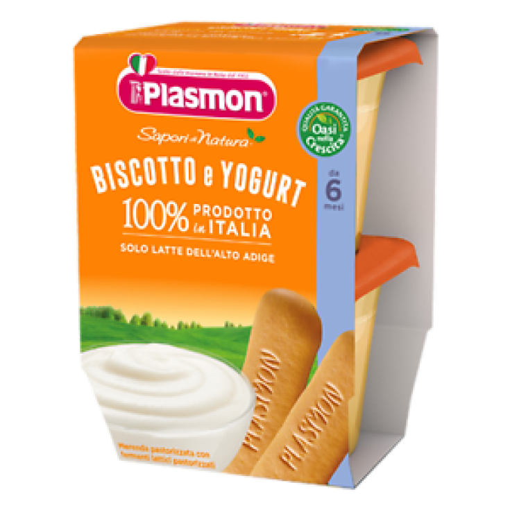 Plasmon Omogeneizzato Yogurt Biscotto 120gx2 Pezzi