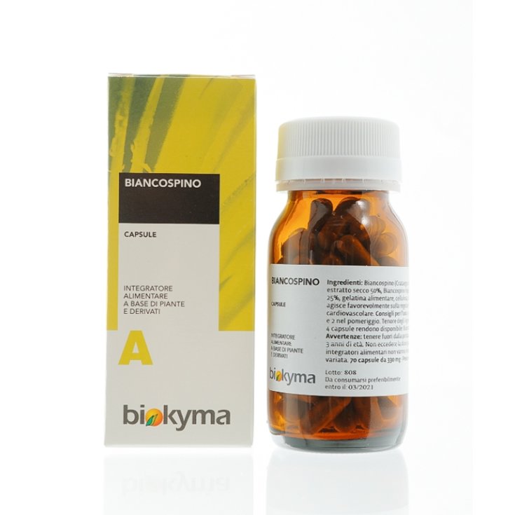 Biokyma Biancospino Estratto+polvere Integratore Alimentare Flacone 120 Capsule