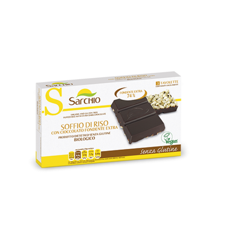 Sarchio Snack Soffio Di Riso Con Cioccolato Fondente Extra Senza Glutine 75g