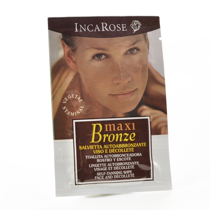 IncaRose Maxi Bronze Salvietta Autoabbronzante Viso E Decollet&egrave; Monouso 10ml
