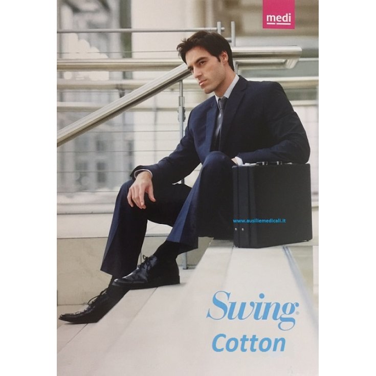 Medi Swing Man Cotton Gambaletto Uomo Microfibra 18mmHg Colore Blu Taglia 5 1 Paio Rif.1830mi