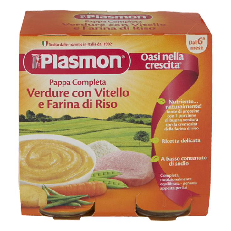 Plasmon Omogeneizzato Pappa Completa Verdure Vitello Farina Riso