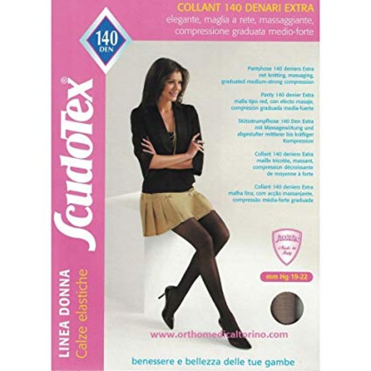 Luropas Scudotex Collant 140Den Open Toe Colore Daino Taglia 4
