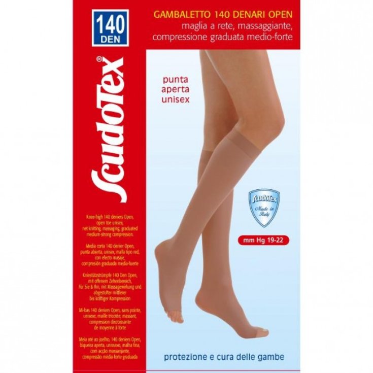 Scudotex Gambaletto 140Den Open Punta Aperta Daino Taglia 1