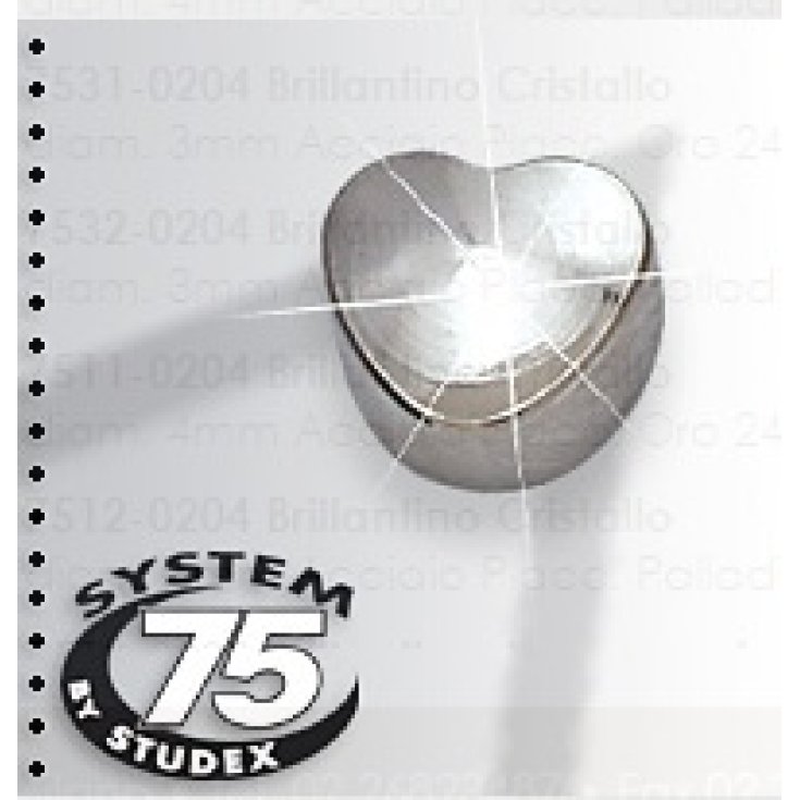 System75 Cuore In Acciaio 4mm 2 Pezzi