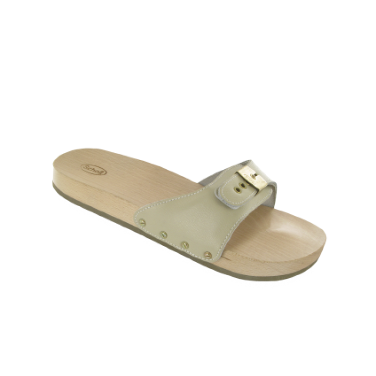 Scholl Pescura Flat Original Zoccolo Piatto Colore Sabbia Misura 40