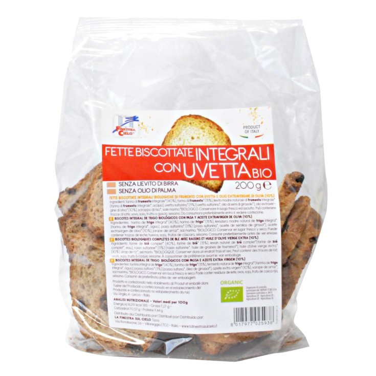 Fette Biscottate Integr Uvetta 200g