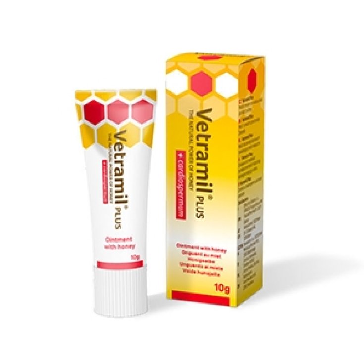 Vetramil Plus Unguento al Miele, Oli Essenziali ed Estratto di Cardiospermum - 10GR