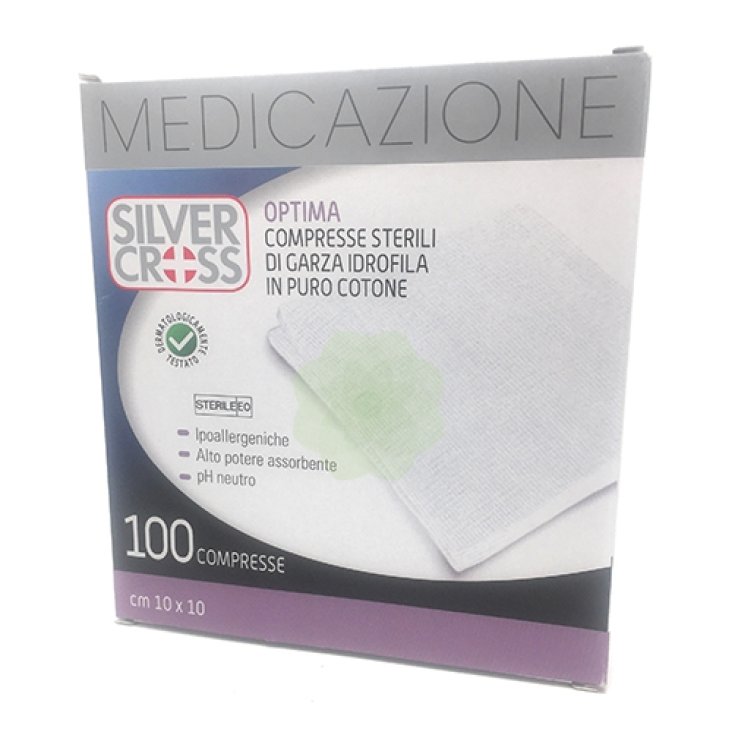 Silver Cross Optima Garza Compressa 10x10cm 100 Pezzi
