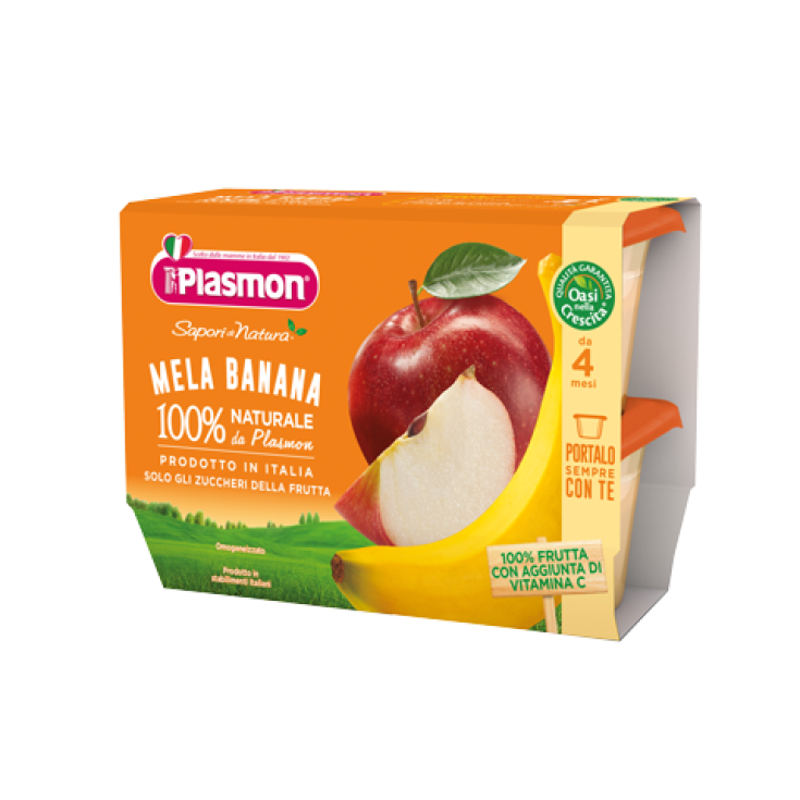 Plasmon Omogeneizzati Di Frutta Sapori Di Natura Mela Banana 4x100g