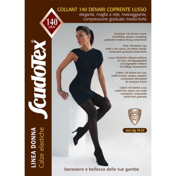 Scudotex&reg; Collant 140 Den Coprente Lusso In Microfibra Colore Nero Taglia 5
