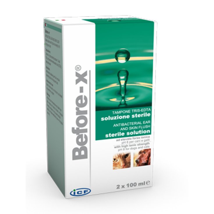 ICF Before-X Soluzione Per Lavaggi Animali 2x100ml