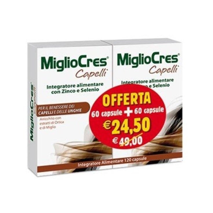 F&F MiglioCres Linea Capelli Integratore Alimentare 60+60 Capsule Promo