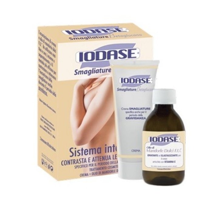 Iodase Kit Per Smagliature Betaglucano Crema 200ml + Olio Di Mandorle Dolci 200ml