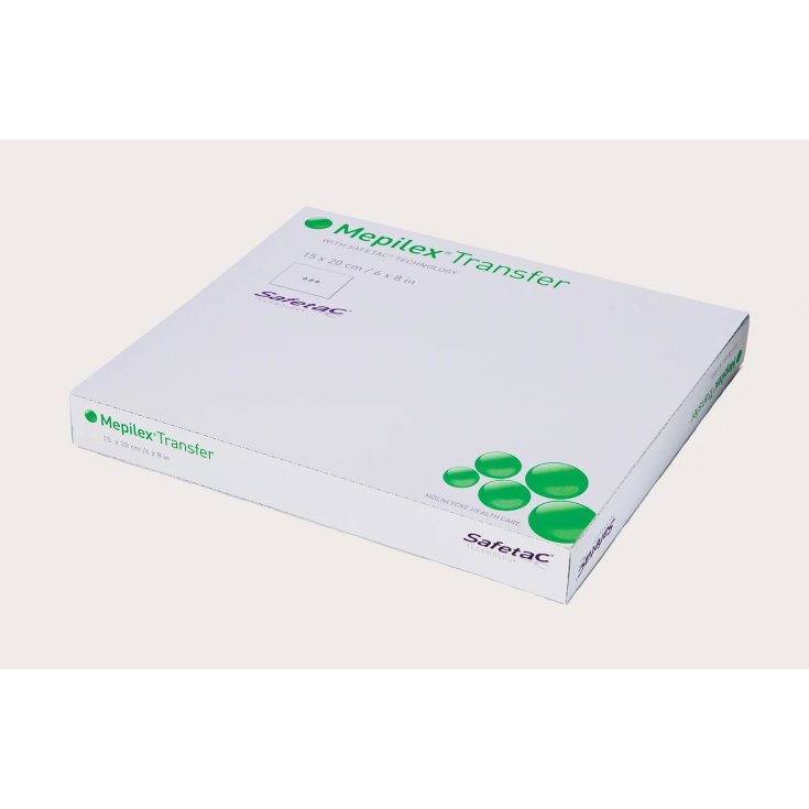 M&ouml;lnlycke&reg; Mepilex&reg; Transfer Medicazione In Schiuma Con Safetac&reg; 10 Pezzi