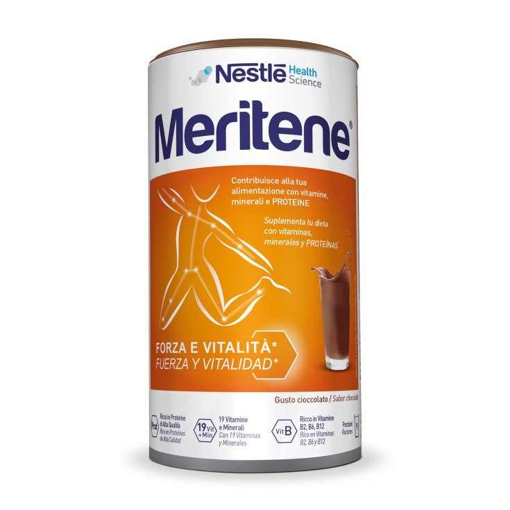 Nestl&eacute; Health Science Meritene Forza e Vitalit&agrave; Polvere Cioccolato Integratore Di Proteine Vitamine E Minerali 270g