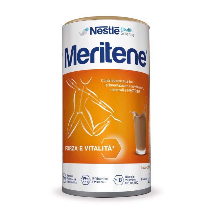 Nestl&eacute; Health Science Meritene Forza e Vitalit&agrave; Polvere Caff&egrave; Integratore Di Proteine Vitamine E Minerali 270g