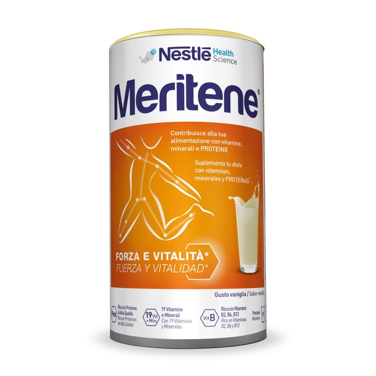 Nestl&eacute; Health Science Meritene Forza e Vitalit&agrave; Polvere Vaniglia Integratore Di Proteine Vitamine E Minerali 270g
