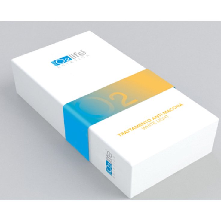 O2 Life Estetica Trattamento Anti Macchia White Light Refiller 6 Fiale Da 2ml + Dispositivo Per Applicazione