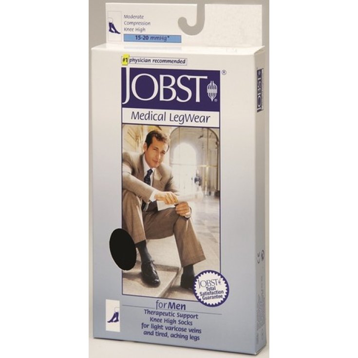 Jobst For Men 15-20mmHg Calzettoni Colore Nero Taglia 2