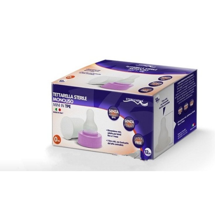 Sterilfarma&reg; Tettarella Sterile Monouso Mini In TPE 12 Pezzi
