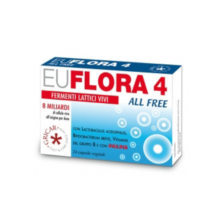 Gricar Chemical Euflora 4 All Free Integratore Alimentare 24 Capsule