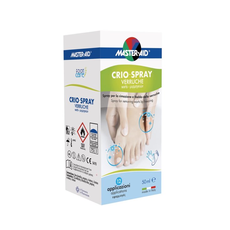 Master-Aid&reg; Crio-Spray Verruche Spray Per La Rimozione A Freddo Delle Verruche 12 Applicazioni 50ml