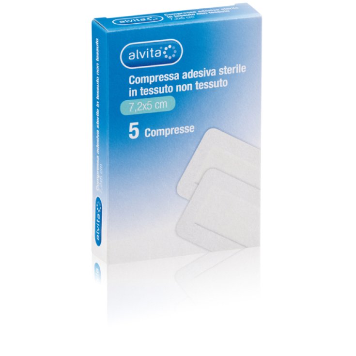 Alvita Compressa Adesiva Sterile Dimensioni 7,2x5cm