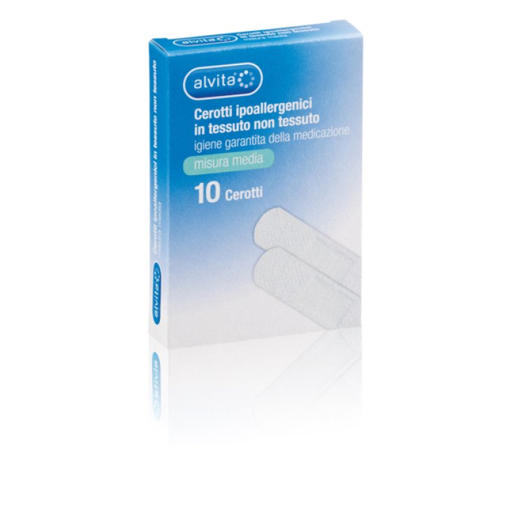 Alvita Cerotti Ipoallergenici Tessuti Non Tessuti Tampone Medi 10 Pezzi