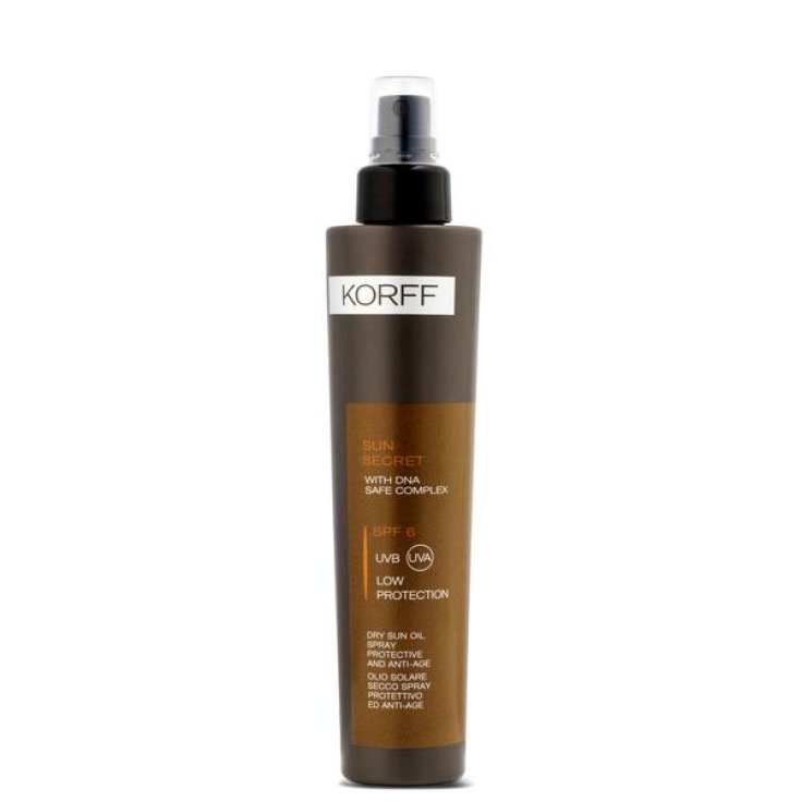 Korff Sun Secret Olio Solare Secco Spray Protettivo Anti-Age Spf6 125ml